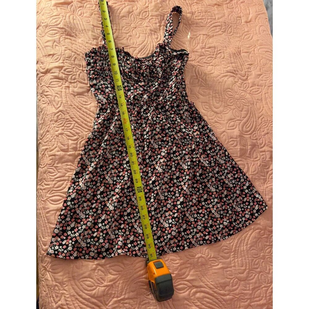 Row A Floral Multicolored/Mini dress M smock stretch back - Picture 12 of 15